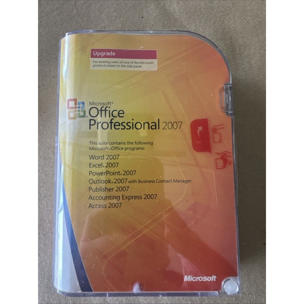 Official Microsoft Office Professional 2007 Upgrade w Product Key! ~ Fast Ship!